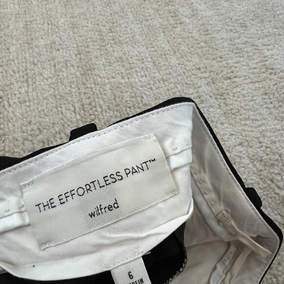 Aritzia Wilfred The Effortless Pant Wide Leg Pleated High Rise Black Trousers 6 - Picture 2 of 10